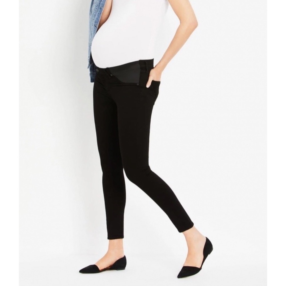 Citizens of Humanity Avedon Maternity Skinny Jeans Black Elastic Side Panel 29